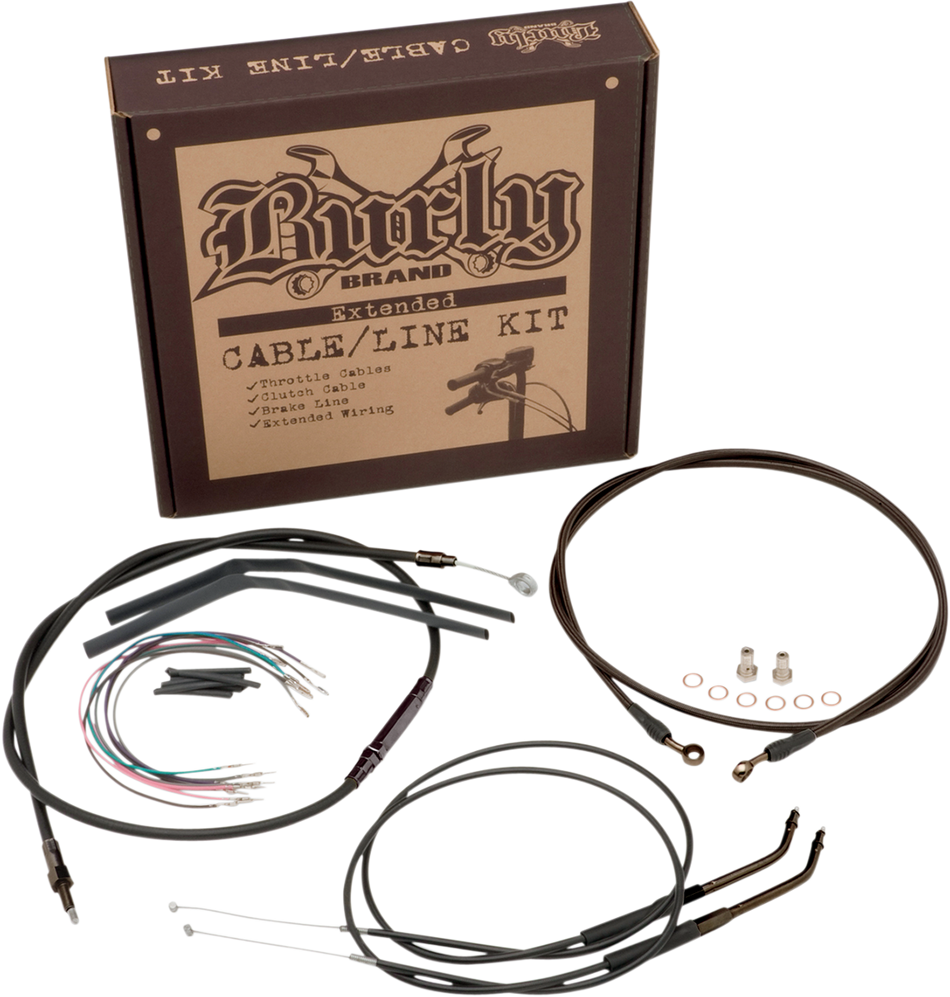 BURLY BRAND Control Kit - 14" Ape Hanger Handlebars B30-1011