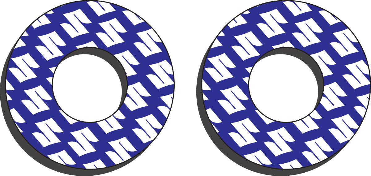 FACTORY EFFEX Grip Donuts - Suzuki Azul/Blanco 22-67400 
