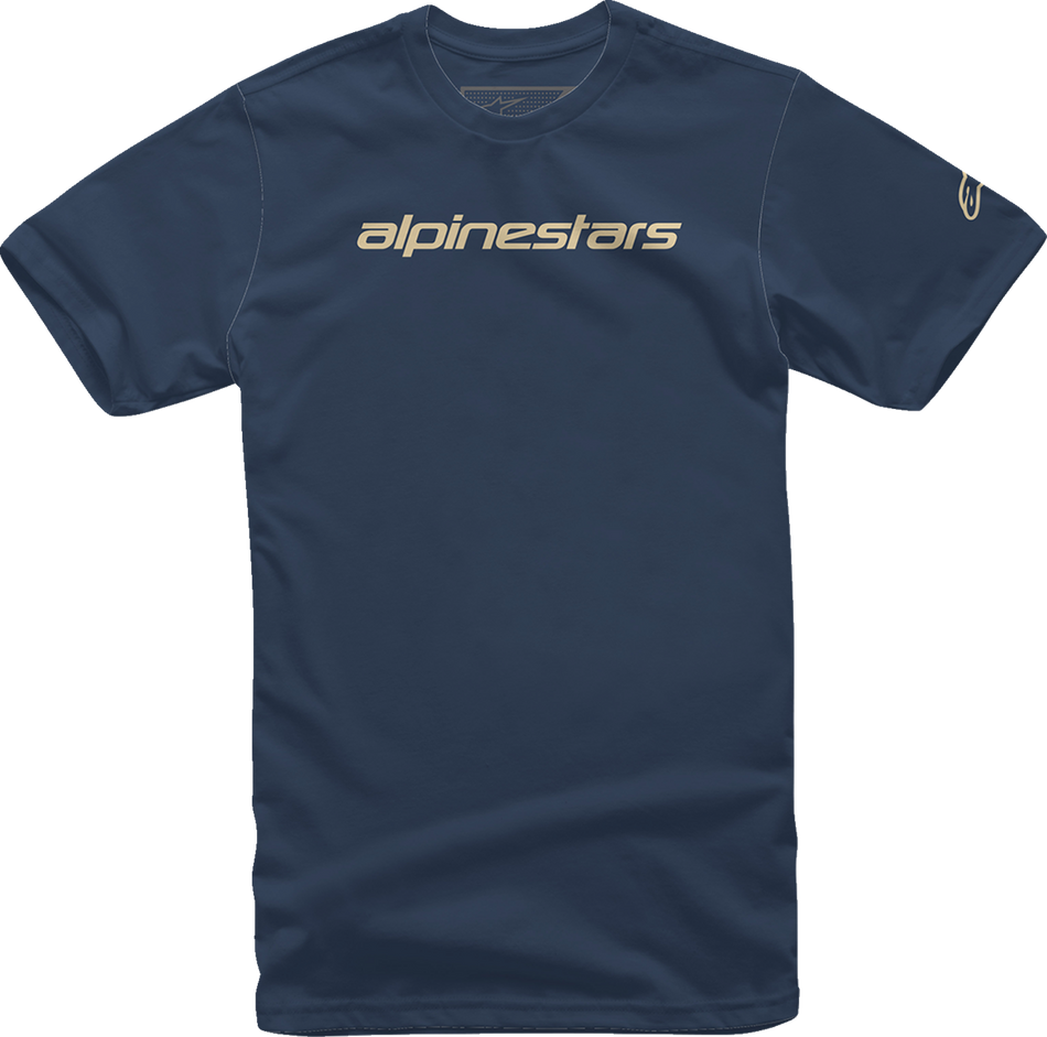 ALPINESTARS Linear Wordmark T-Shirt - Navy/Stone - XL 1212720207128XL