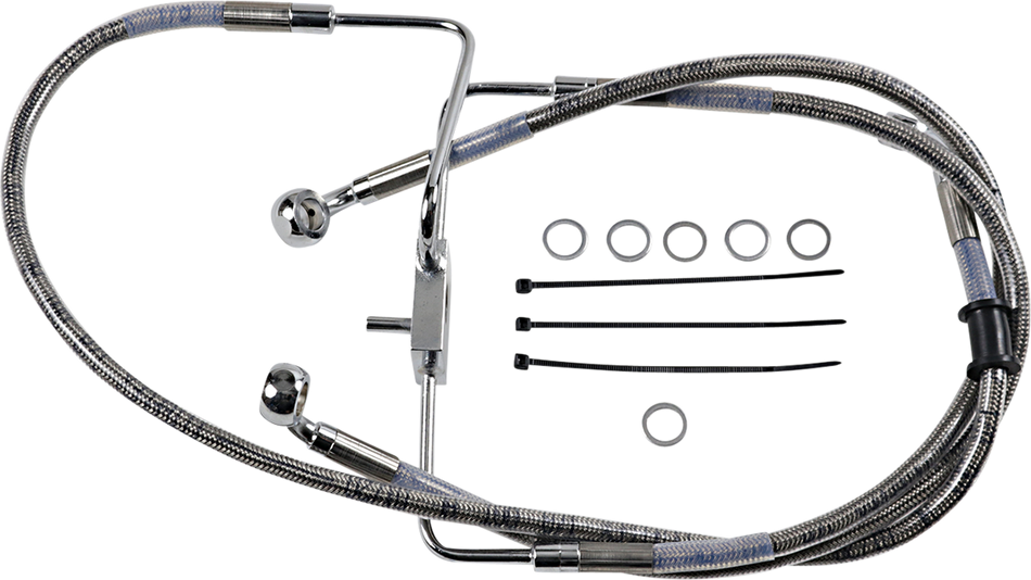 DRAG SPECIALTIES Brake Line - +10" - Stainless Steel - XL 618566-10