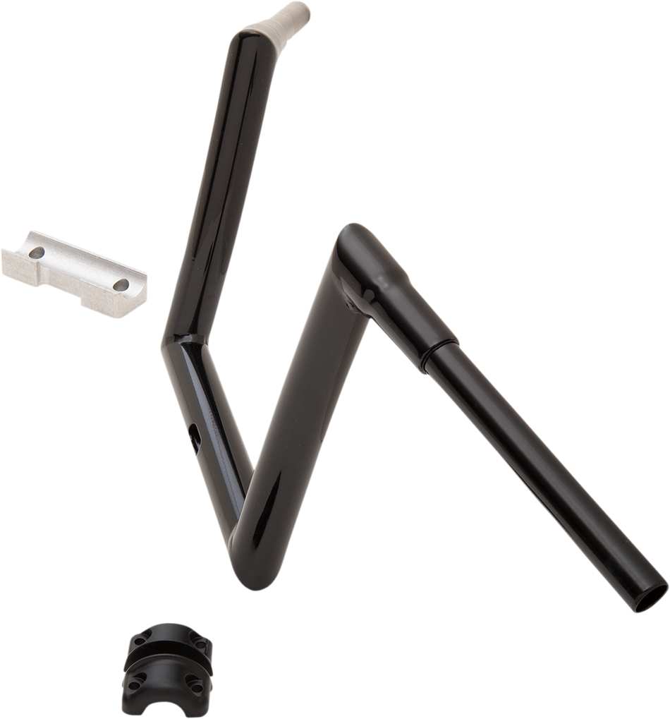 TODD'S CYCLE Handlebar - 1-1/2" Strip - Touring - 10" - Gloss Black 0601-5198