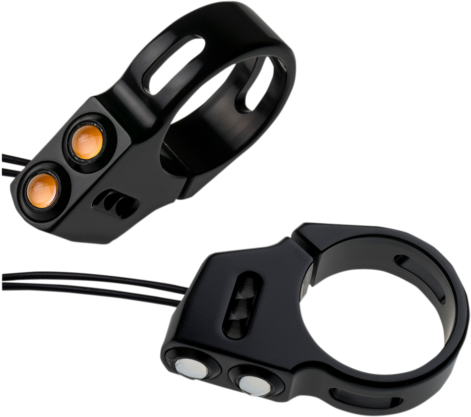 JOKER MACHINE Rat Eye LED Turn Signals - 41 mm - Black 05-200-2B