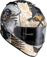 Z1R Warrant Helmet - Sombrero - White/Gold - Medium 0101-14166