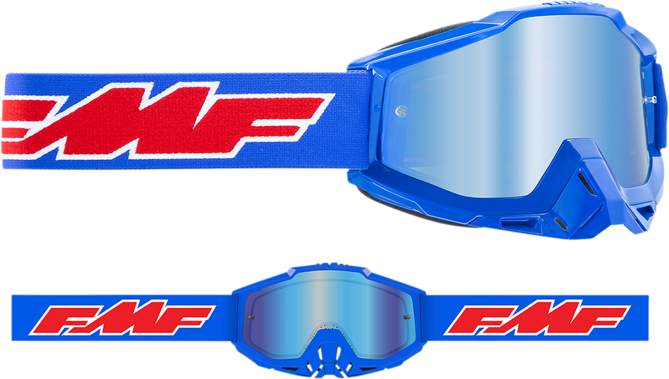 FMF Youth PowerBomb Goggles - Rocket - Blue - Blue Mirror F-50048-00002 2601-2997