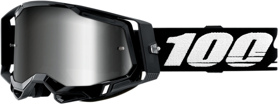 100% Racecraft 2 Goggles - Black - Silver Mirror 50010-00001