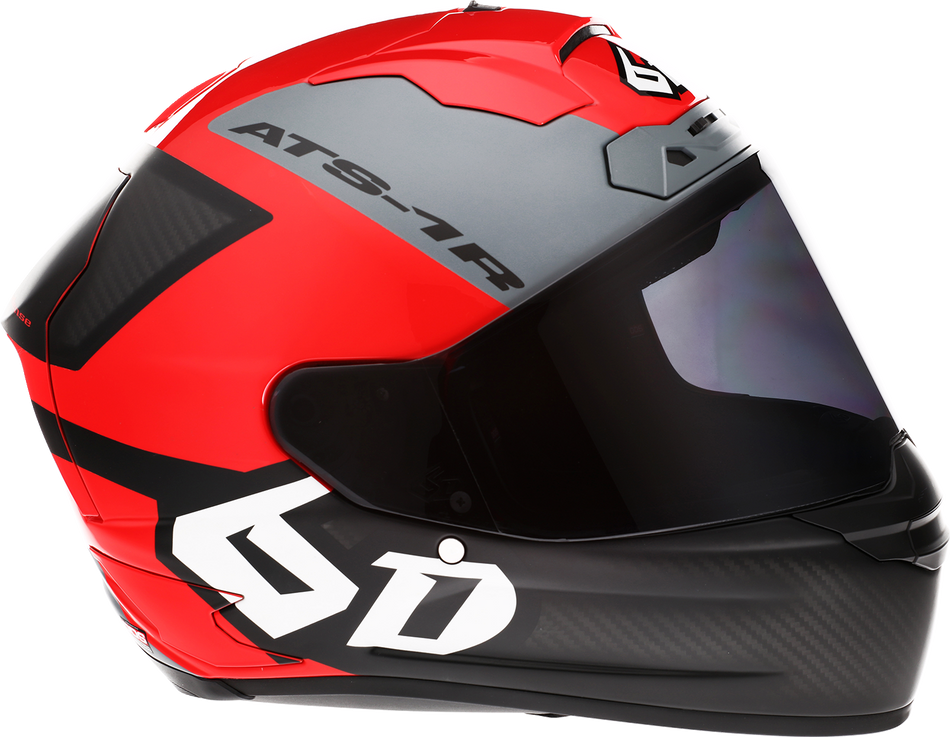 Casco 6D ATS-1R - Wyman - Rojo/Gris - Pequeño 30-0735 