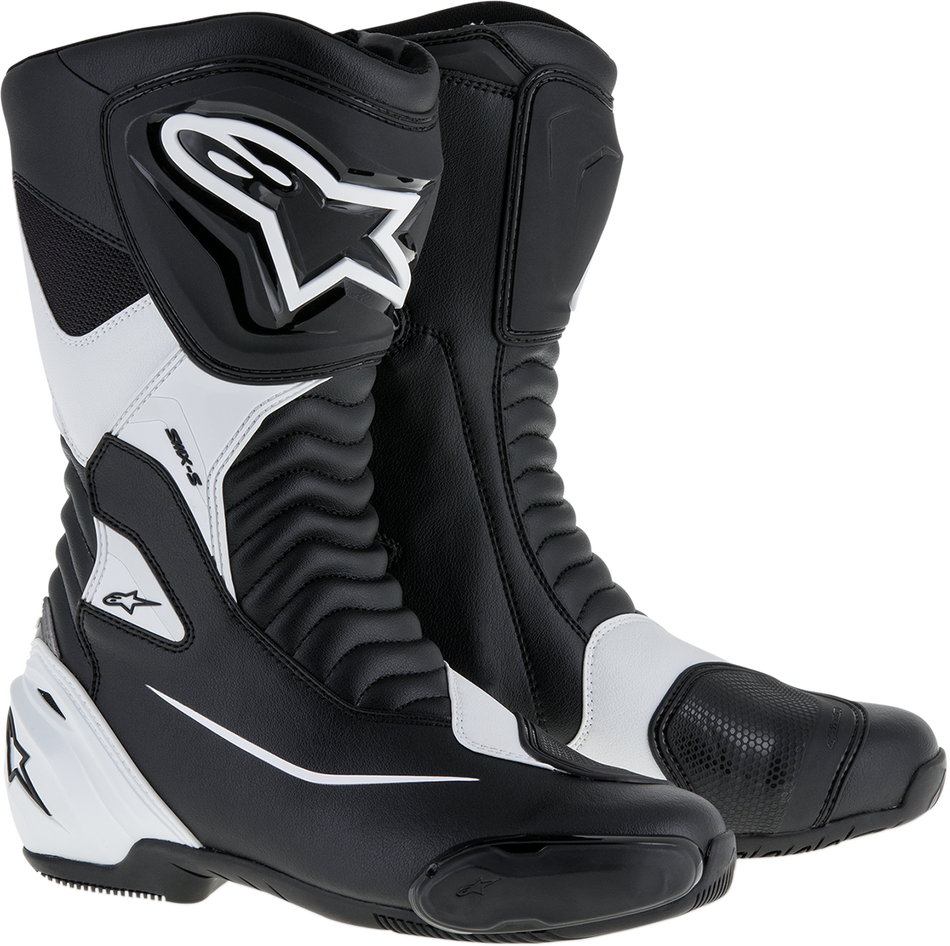 ALPINESTARS SMX-S Boots - Black/White - US 12.5 / EU 48 2223517-12-48