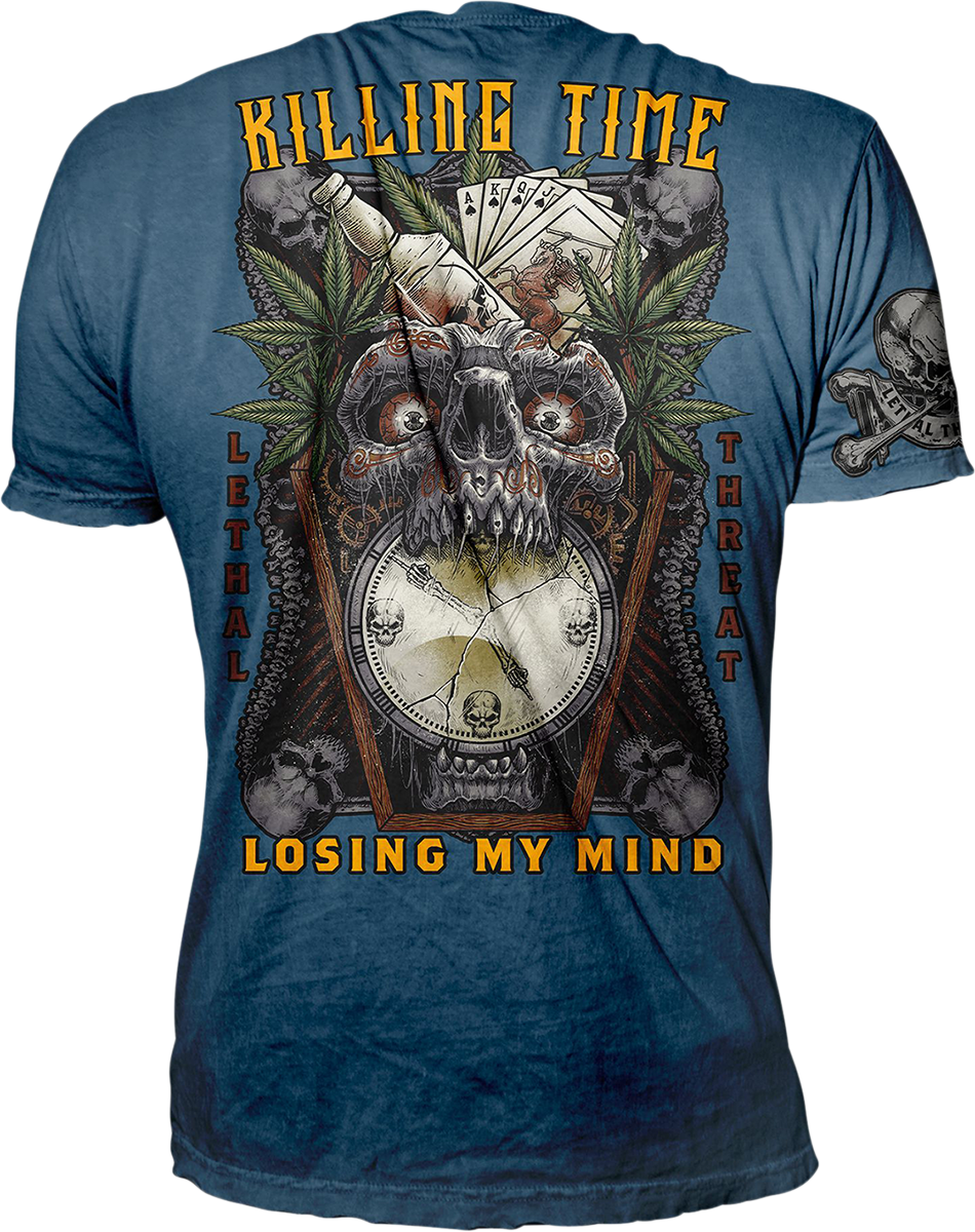 LETHAL THREAT Killing Time T-Shirt - Blue - XL VV40175XL