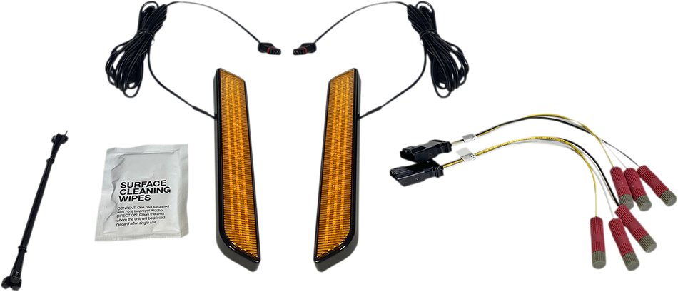 CUSTOM DYNAMICS LED Fork Light - Amber - Black CD-FORK-UNV-AB