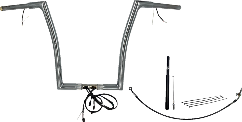 FAT BAGGERS INC. Handlebar Kit - Flat Top - 16" - Chrome 712916