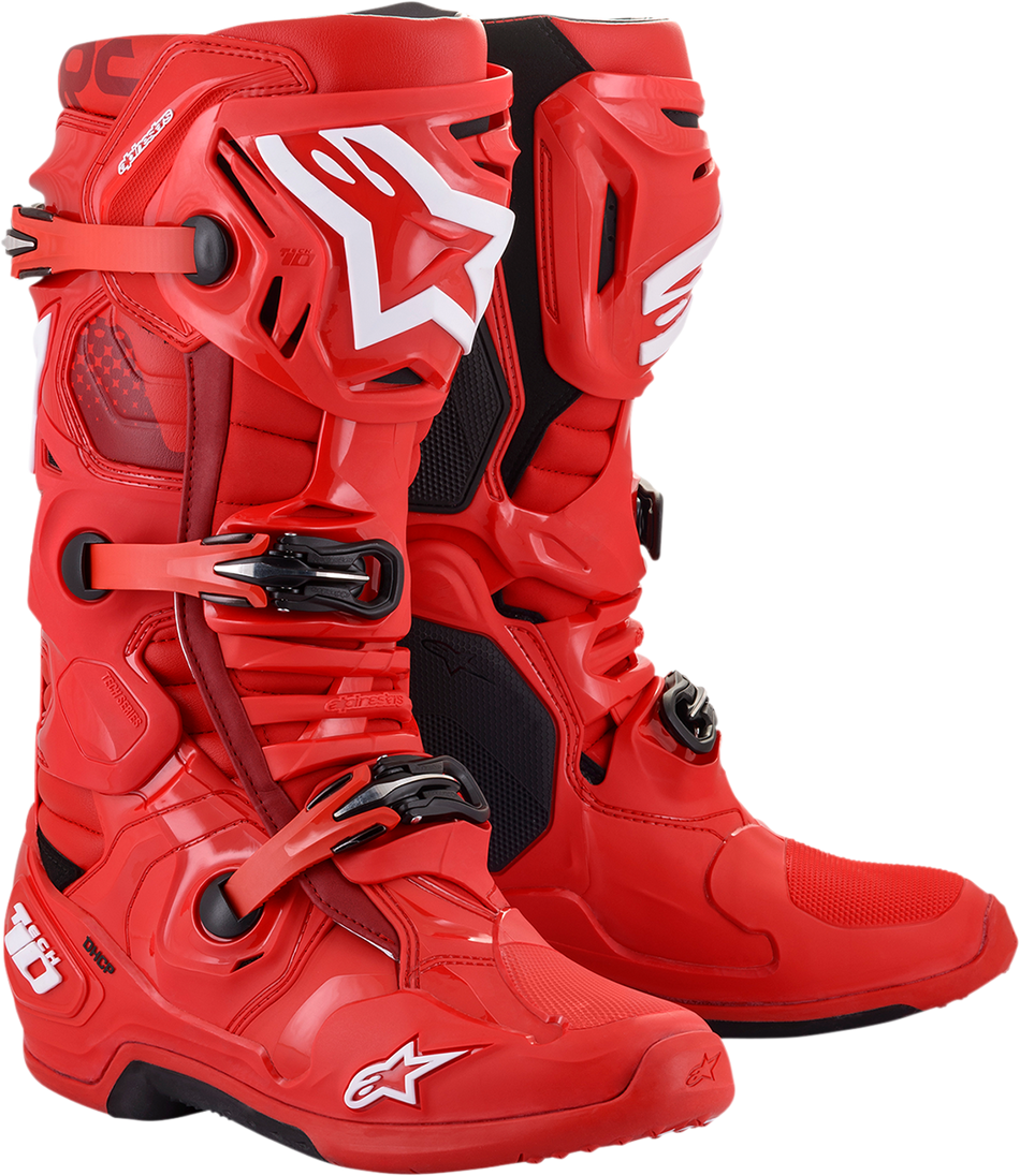 Botas ALPINESTARS Tech 10 - Rojo - EE. UU. 8 2010020-30-8 