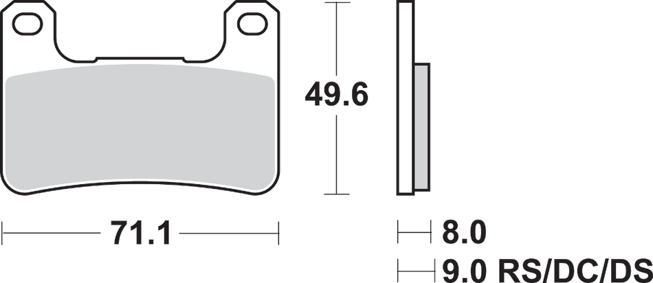 SBS Dual Carbon Brake Pads - Z 1000/900 806DC