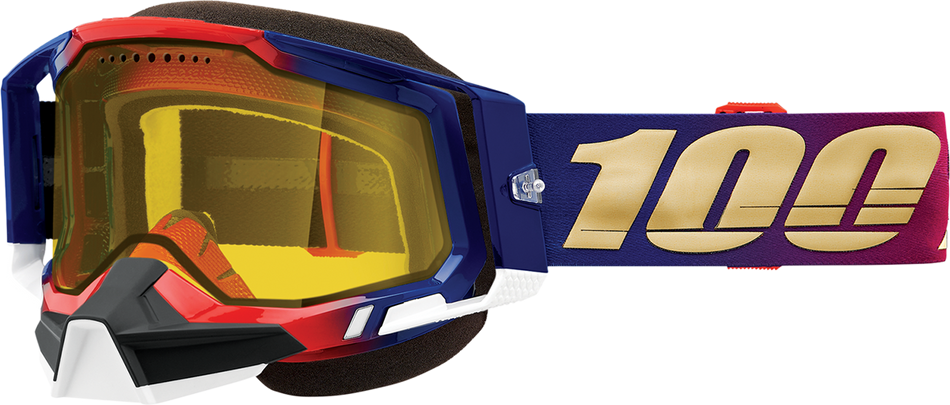 100% Racecraft 2 Snow Goggles - United - Yellow 50011-00006