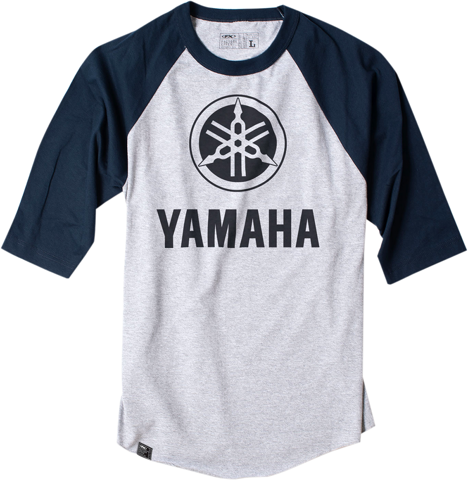 FACTORY EFFEX Yamaha Baseball T-Shirt - Grey/Blue - Medium 17-87222