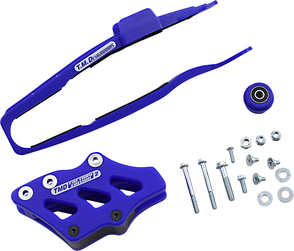 T.M. DESIGNWORKS Chain Guide/Slider - Yamaha - Blue YCP-OR8-BU