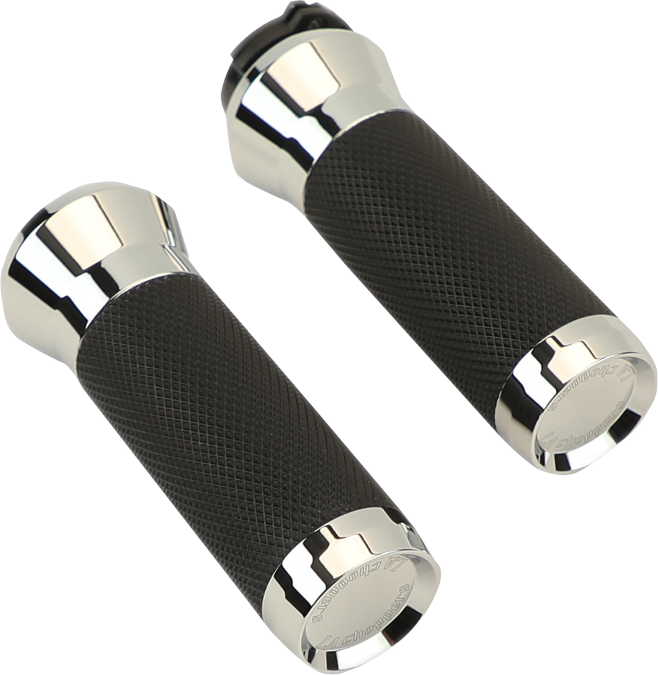 LA CHOPPERS Grips - Cable - Chrome LA-7492-01