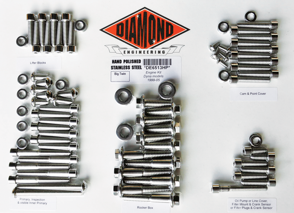 DIAMOND ENGINEERING Bolt Kit - Motor - FXD DE6513HP