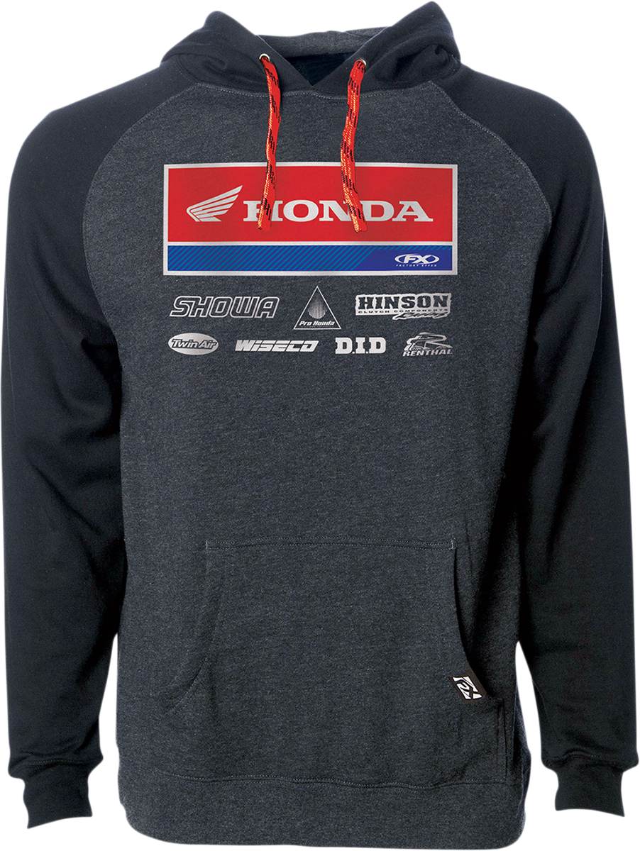 FACTORY EFFEX Honda 21 Racewear Hoodie - Charcoal/Black - 2XL 24-88328