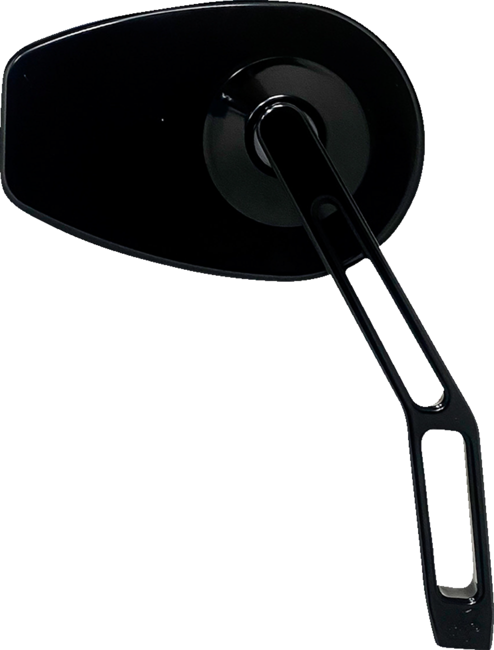 PRO-ONE PERF.MFG. Mirror - Micro w/V2 Cut-Out Stem - Oval - Black - Right 102110B