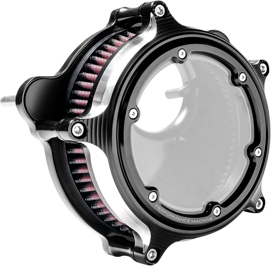 PERFORMANCE MACHINE (PM) Filtro de aire Vision - Corte de contraste - Touring/Softail 0206-2158-BM 