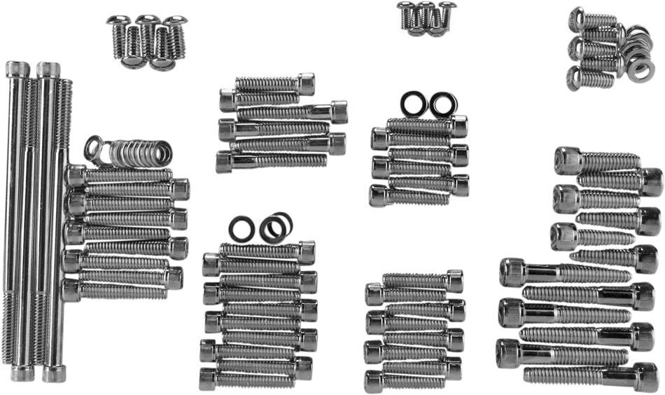 DRAG SPECIALTIES Bolt Kit - Knurled - Motor MK700BK