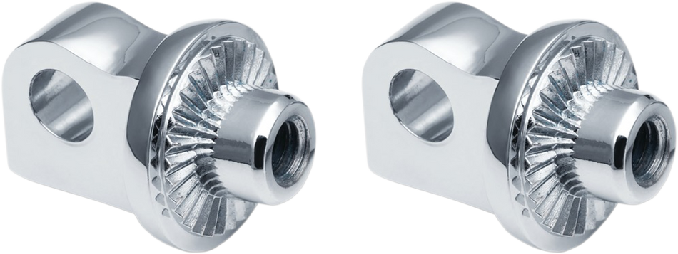 KURYAKYN Splined Adjustable Peg Adapters - Chrome 6774