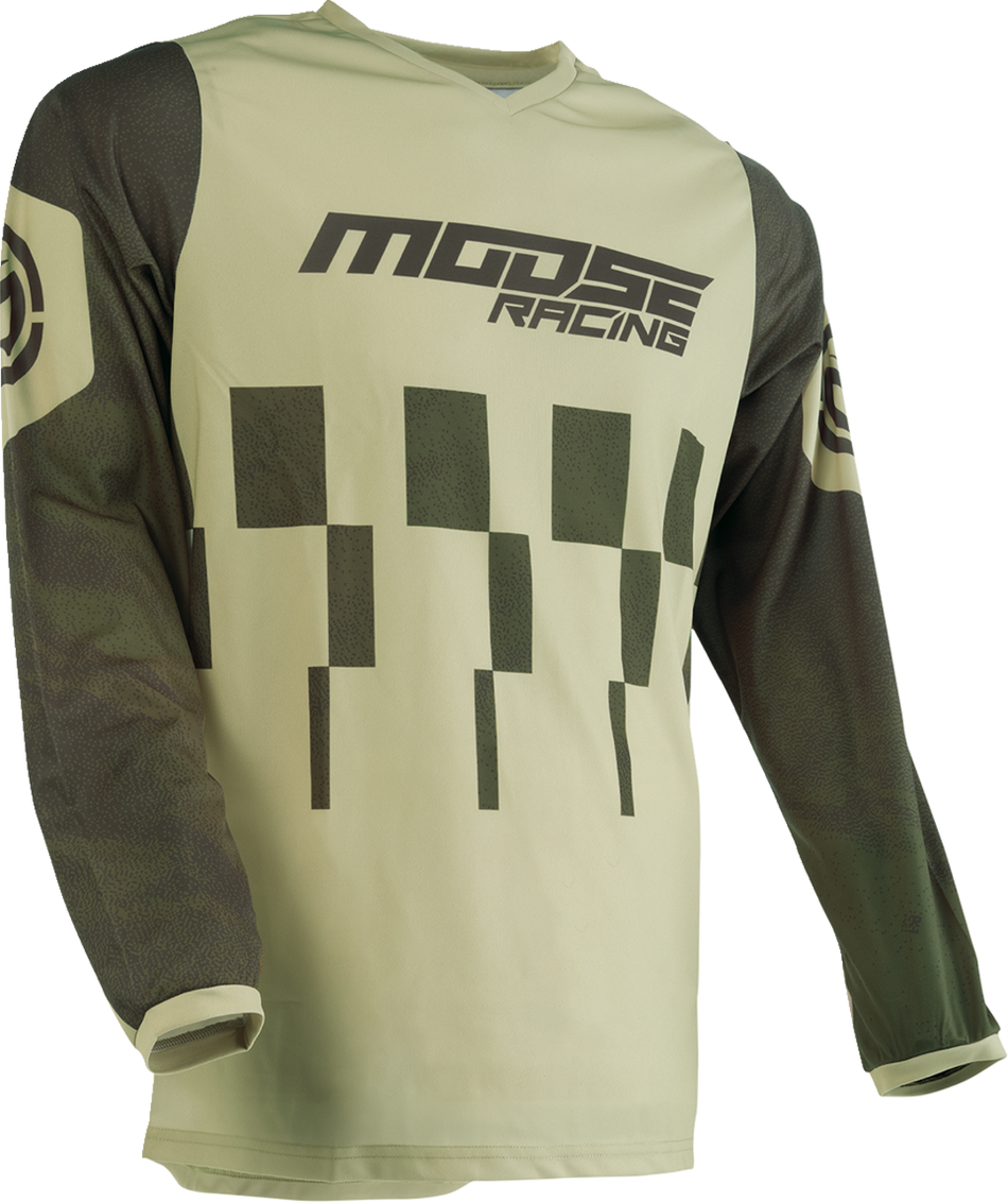 MOOSE RACING Qualifier Jersey - Green/Tan - 2XL 2910-7546