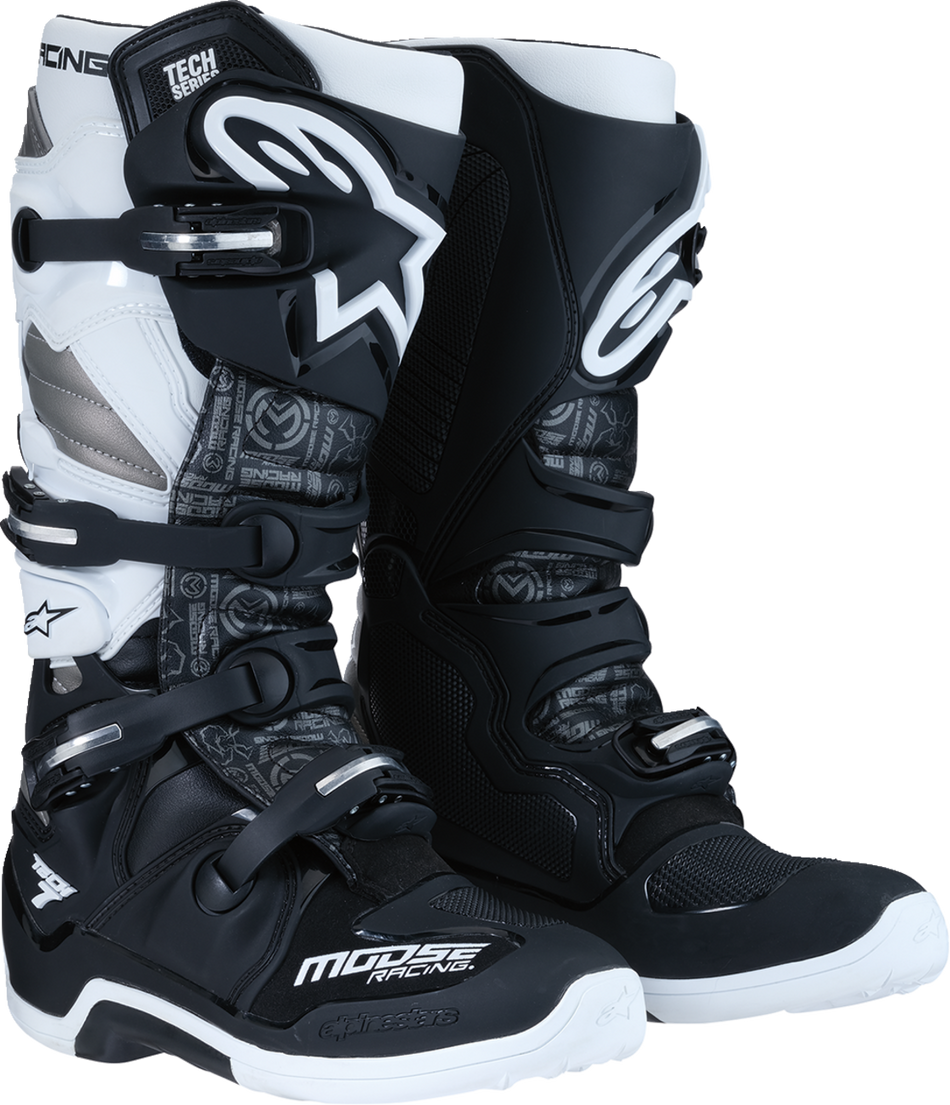 MOOSE RACING Tech 7 Boots - Black/White/Gray - US 16 0212024-153-16