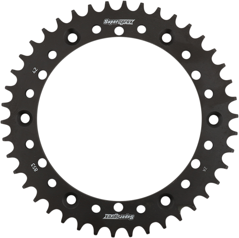 SUPERSPROX Steel Rear Sprocket - 42 Tooth RFE-853-42-BLK