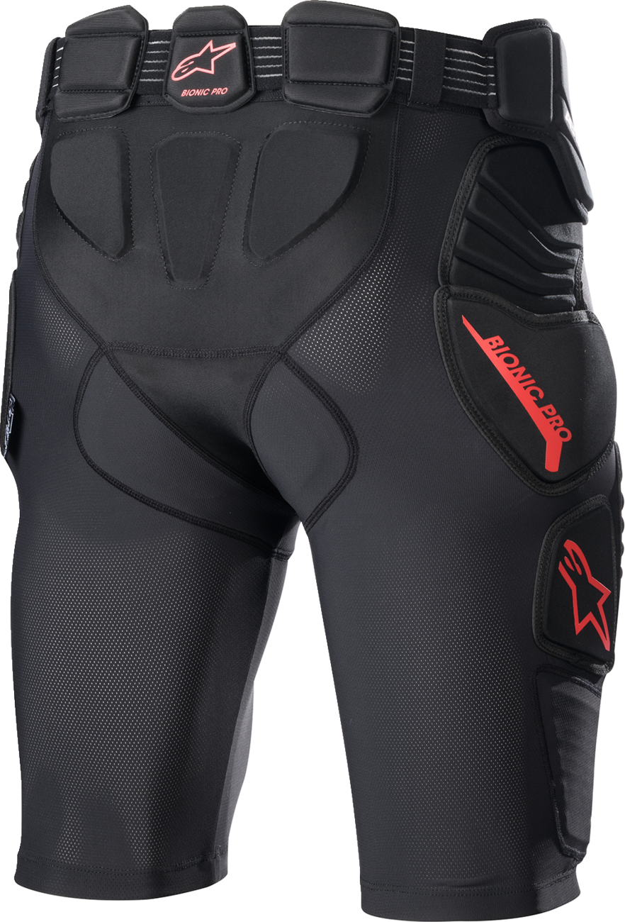 ALPINESTARS Bionic Pro Protection Shorts - Black/Red - 2XL 6507523-13-2X