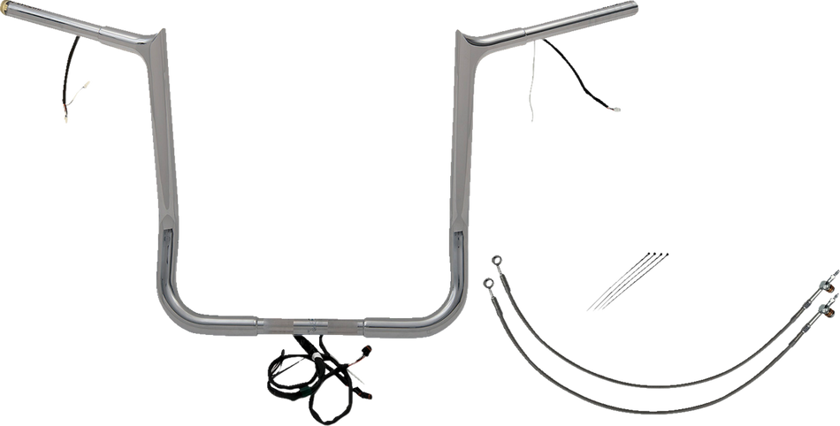 FAT BAGGERS INC. Handlebar Kit - Pointed Top - 16" - Chrome 901216