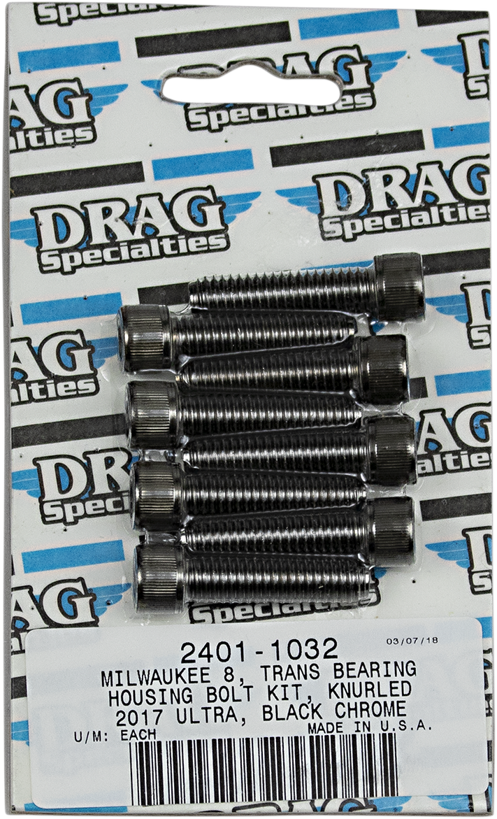 DRAG SPECIALTIES Specialties Transmission Bearing Knurled Bolt Kit - M8 MK783BK