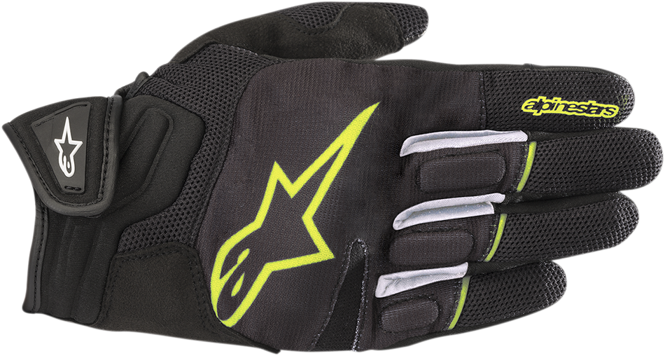 ALPINESTARS Atom Gloves - Black/Fluo Yellow - 2XL 3574018-155-2X