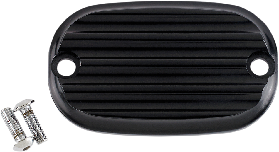 JOKER MACHINE Master Cylinder Cover - Finned - Black 08-01-2001