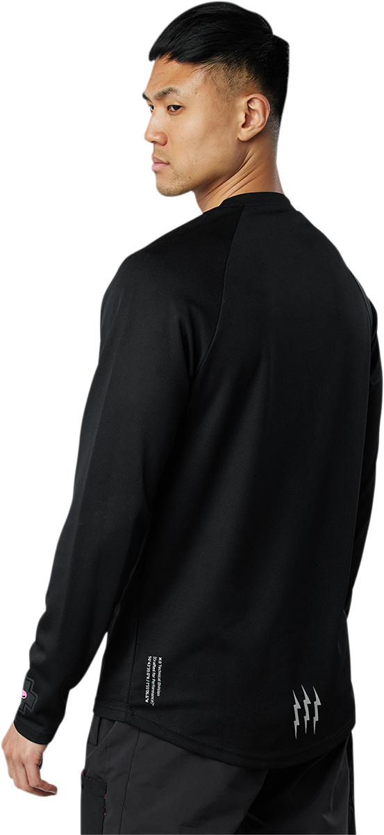 MUC-OFF USA Riders Long-Sleeve Jersey - Black - Large 20367