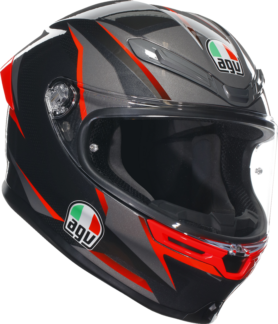 AGV K6 S Helmet - Slashcut - Black/Gray/Red - XL 2118395002014XL