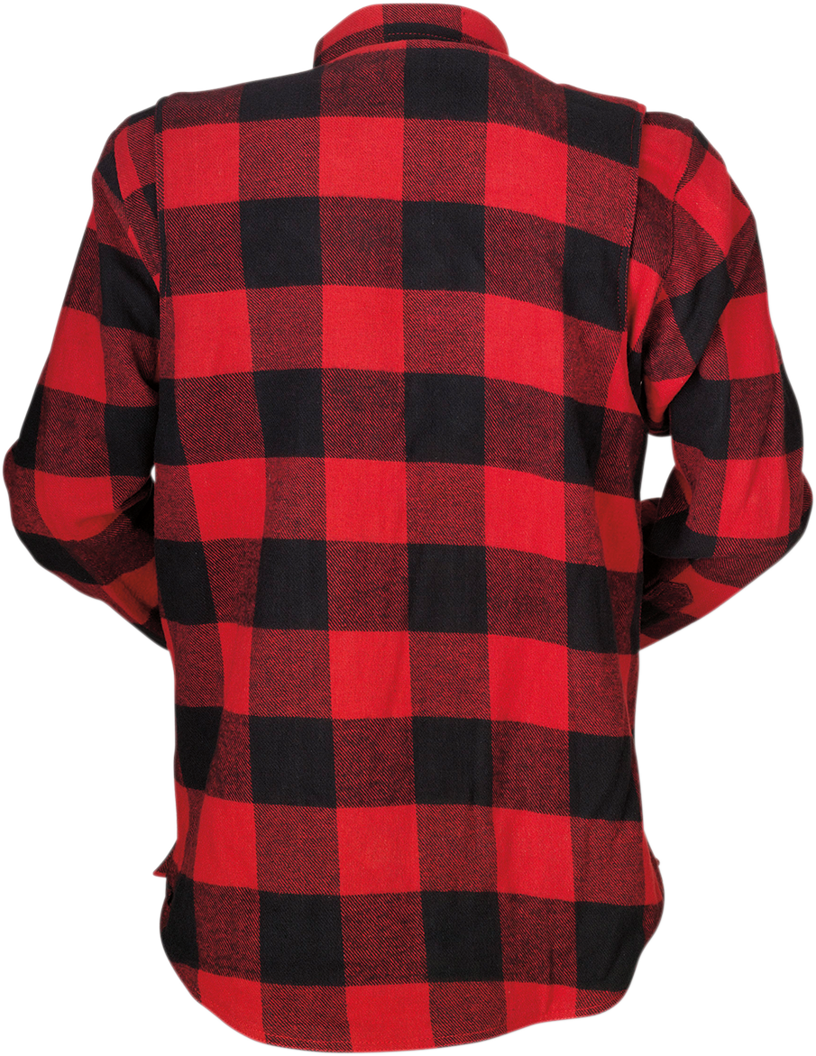 Z1R Duke Flannel Shirt - Red/Black - 4XL 3040-2820