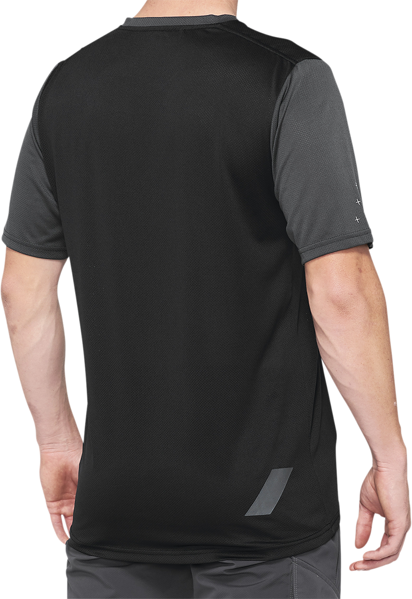 100% Ridecamp Trikot – Anthrazit/Schwarz – Large 40027-00007