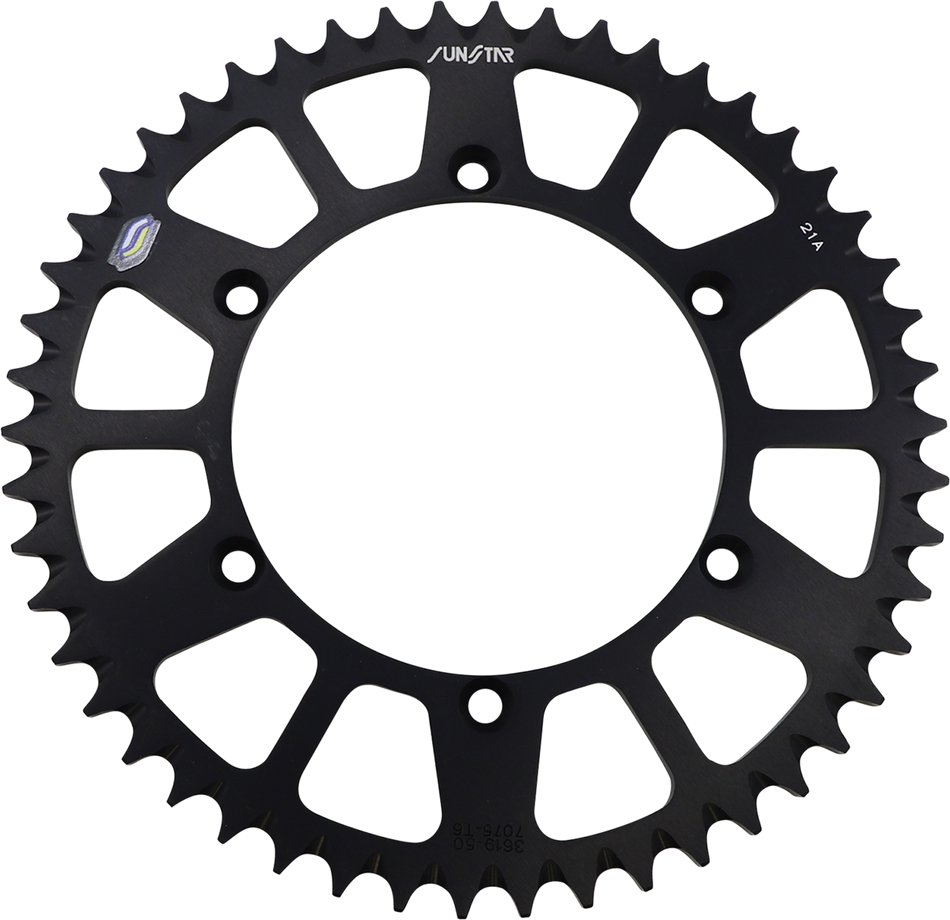 SUNSTAR SPROCKETS Rear Sprocket - 50 Tooth - Kawasaki - Black 5-361950BK