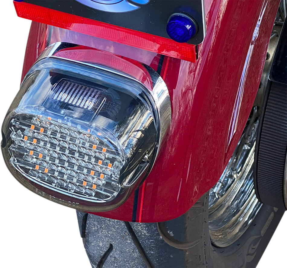 CUSTOM DYNAMICS Taillight w/ Integrated Turn Signal - Top Window - Smoked Lens CD-INT-TL-W-S