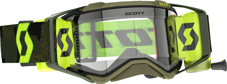 SCOTT Prospect Super WFS Goggle - Khaki Green/Neon Yellow - Clear 278595-7701113