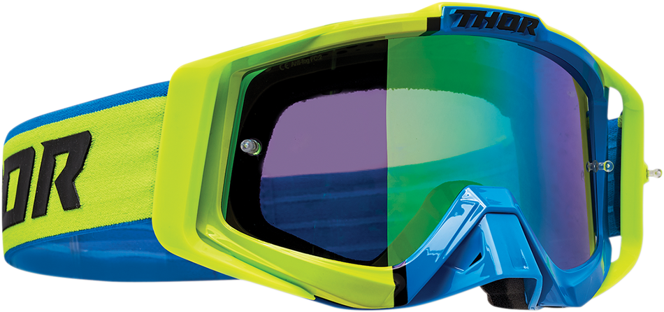 THOR Sniper Pro Goggles - Divide - Lime/Blue 2601-2221