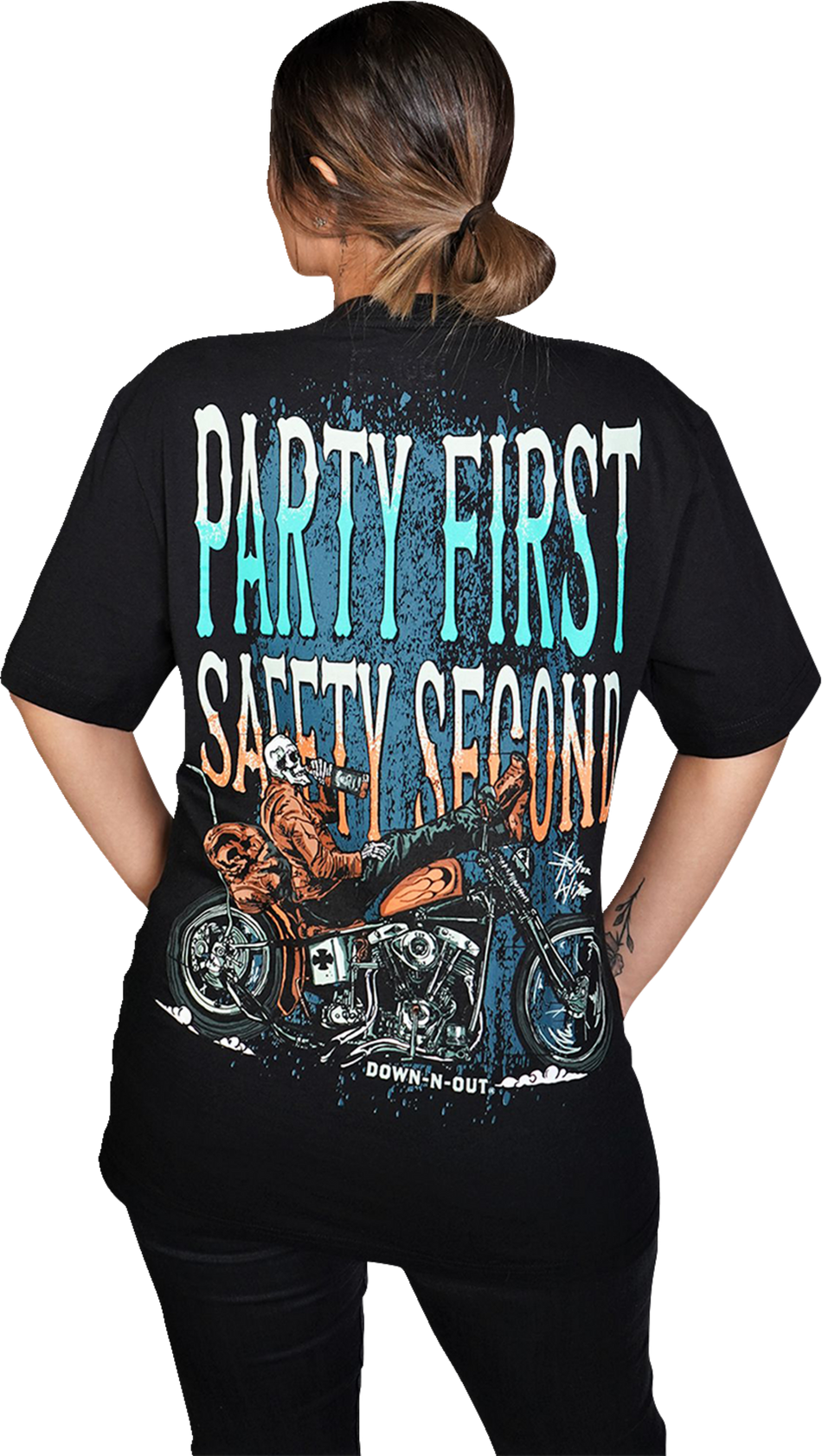 LETHAL THREAT Down-N-Out Party First Safety Second - Black - 3XL DT10043XXXL