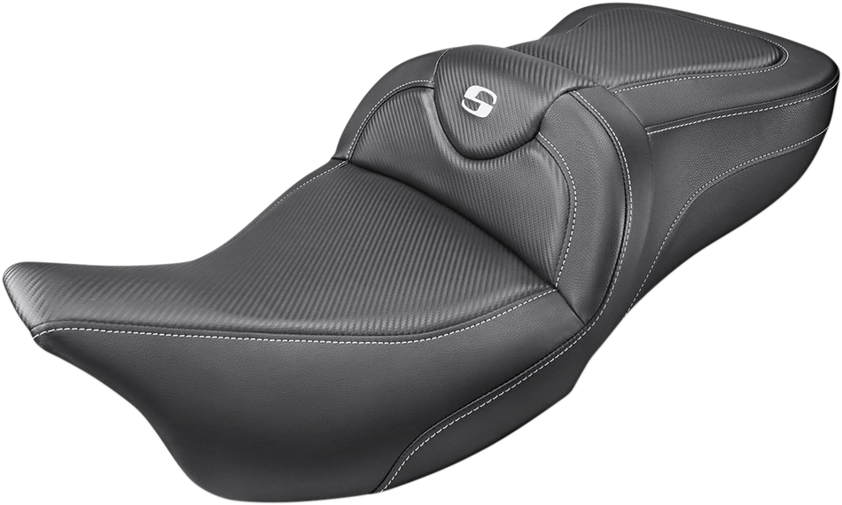 SADDLEMEN Road Sofa Seat - Carbon Fiber - without Backrest - '08-'23 FL 808-07B-185