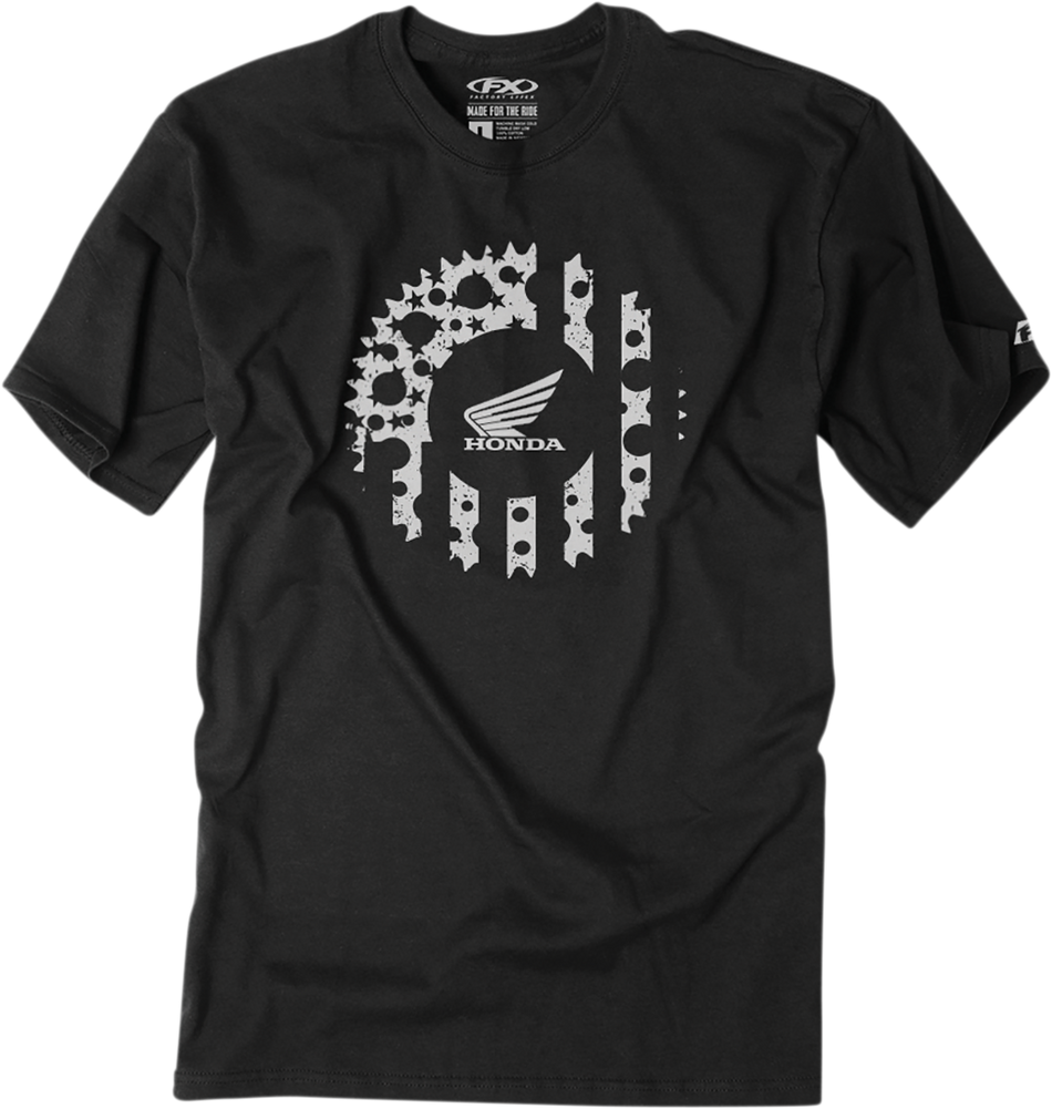 FACTORY EFFEX Honda Sprocket T-Shirt - Black - Large 24-87304