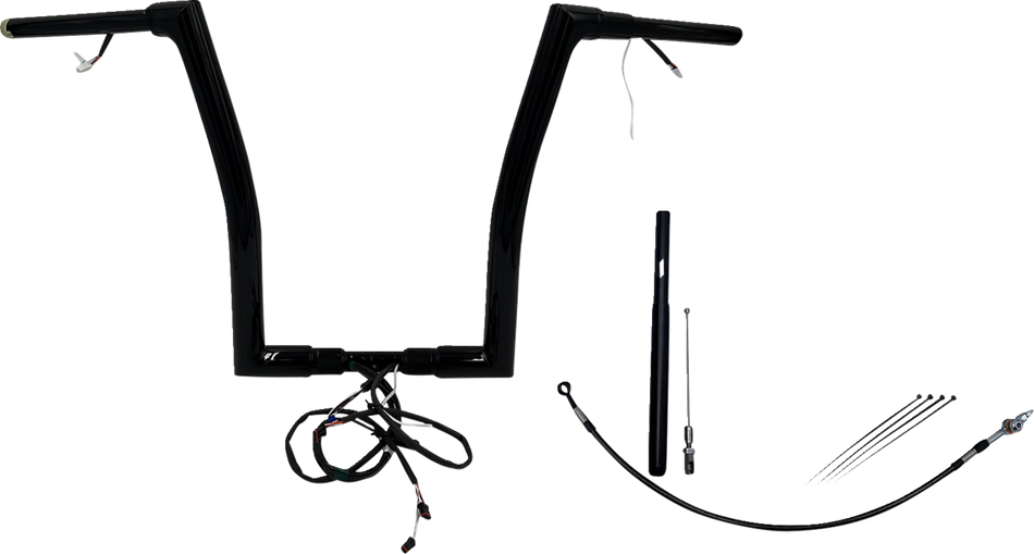 FAT BAGGERS INC. Handlebar Kit - Flat Top - 16" - Black 612916-B