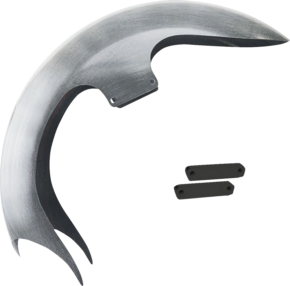 PAUL YAFFE BAGGER NATION Talon Front Fender - 26" Wheel - With Black Fender Adapters - Touring Models TALON26-14L-B