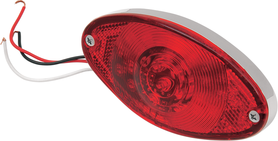 DRAG SPECIALTIES Taillight - Cat Eye - Ultra Thin - Red Lens 160634