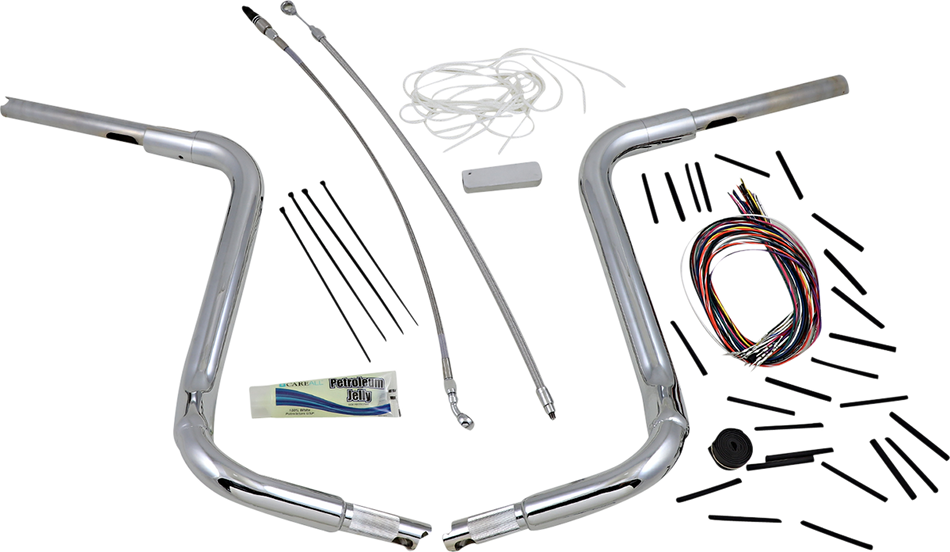 FAT BAGGERS INC. Handlebar Kit - Rounded Top - 16" - Chrome 809416