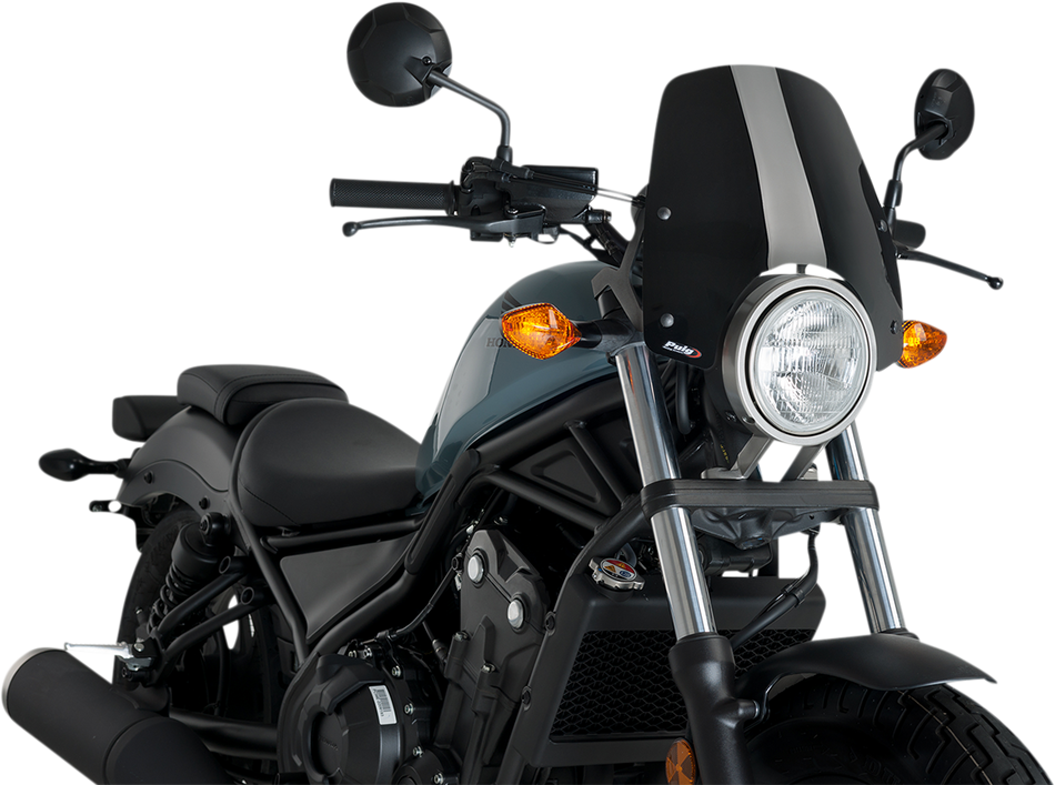 PUIG HI-TECH PARTS New Generation Windscreen - Black - Rebel 3829N